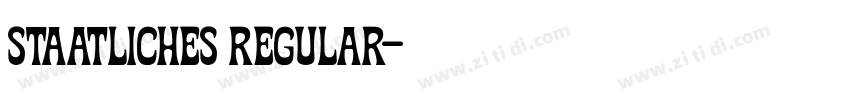 Staatliches Regular字体转换